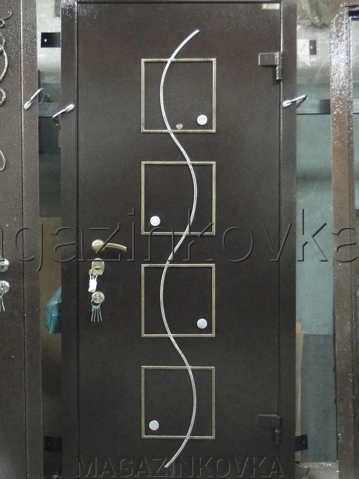 Дверь кованая «Индира Х» металлическая с ковкой от компании MAGAZINKOVKA - фото 1