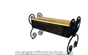 Скамейка кованая ритуальная «Омега Х» металлическая 0.9м в Москве от компании MAGAZINKOVKA