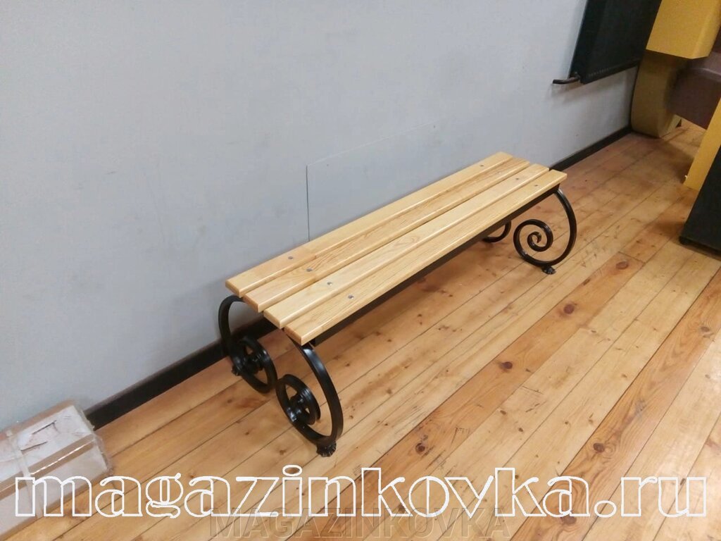 Скамейка кованая металлическая «Морская волна 1.5м X» от компании MAGAZINKOVKA - фото 1