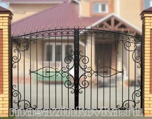Ворота кованые «Модерн Х» металлические арочные