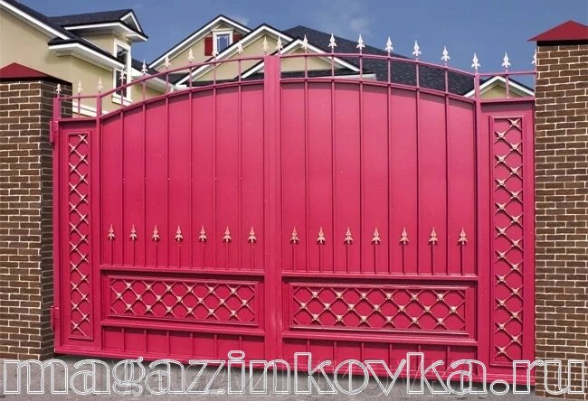 Ворота кованые «Пандора Х» металлические арочные от компании MAGAZINKOVKA - фото 1
