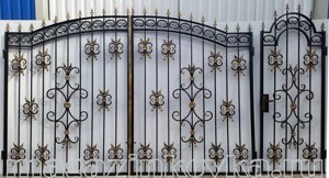 Ворота кованые «Сантана Х» металлические арочные