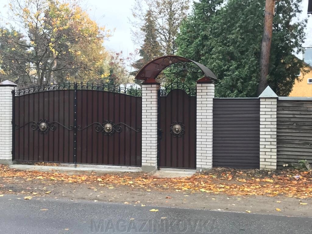 Ворота кованые "Тольятти Х" металлические арочные ##от компании## magazinkovka. ru - ##фото## 1