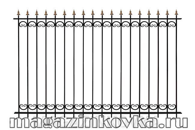 Забор кованый металлический «Ева X» от компании MAGAZINKOVKA - фото 1