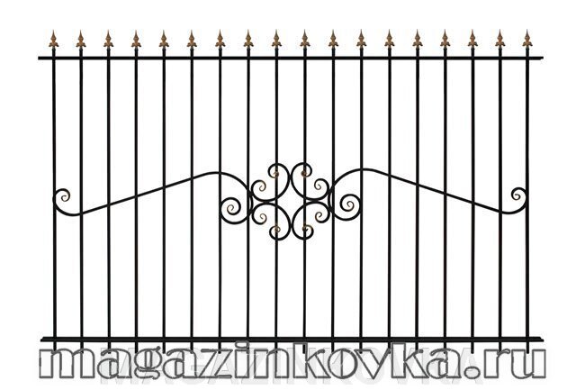 Забор кованый металлический «Натали Х» от компании MAGAZINKOVKA - фото 1