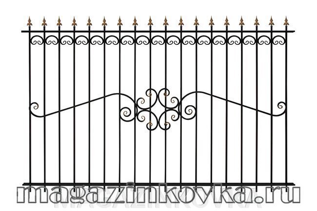 Забор  кованый металлический «Венера X» от компании MAGAZINKOVKA - фото 1