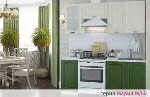 Кухня Мария в цвете Белый и Зеленый