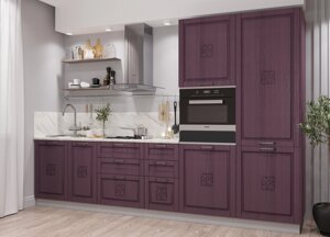 Кухня Прямая Тито в цвете Пурпур