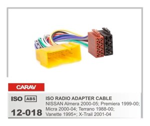 Переходник подключения автомагнитолы CARAV 12-018 для Nissan 95-06