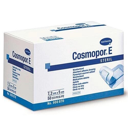 COSMOPOR E steril (9010200) Самоклеящиеся послеоперационные повязки: 10 х 8 см; 25 шт от компании Арсенал ОПТ - фото 1