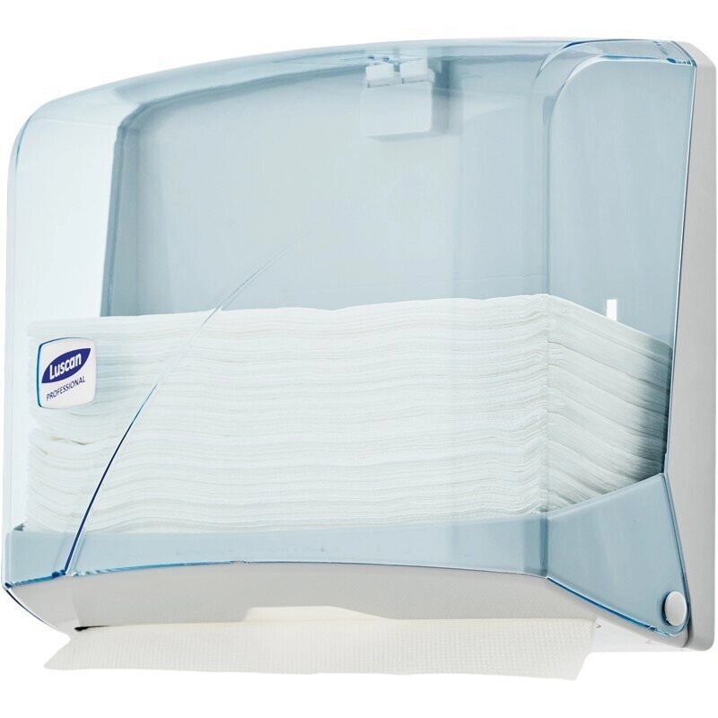 Диспенсер для листовых полотенец Luscan Professional Z пластиковый синий прозрачный от компании Арсенал ОПТ - фото 1