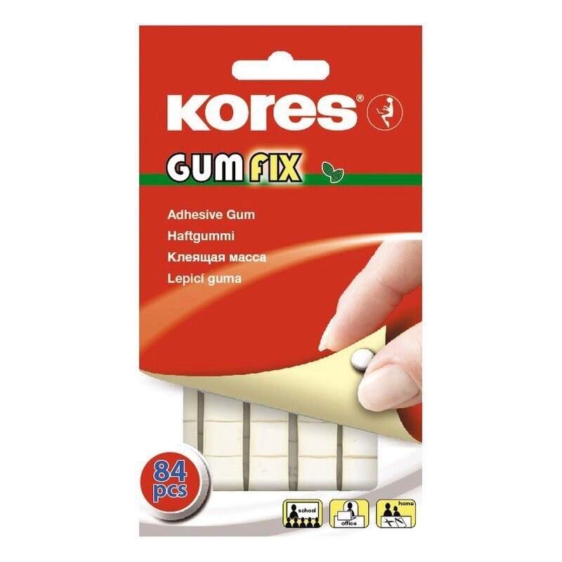 Клейкие монтажные квадраты двусторонние Kores Gum Fix белые (84 штуки в упаковке) от компании Арсенал ОПТ - фото 1