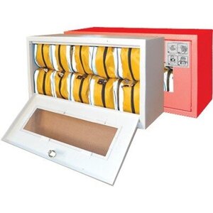 Контейнер для хранения самоспасателей Шанс (на 10 изделий) с пломбой и наклейками (ящик/шкаф)