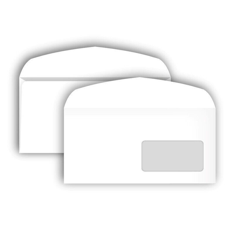 Конверт почтовый Bong С65 (114x229 мм) белый с клеем автомат правое окно (1000 штук в упаковке) от компании Арсенал ОПТ - фото 1