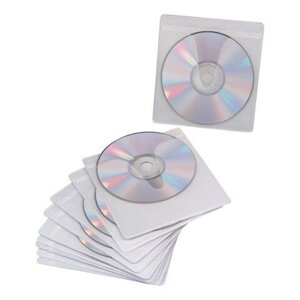 Конверты для CD/DVD BRAUBERG, комплект 10 шт., на 1CD/DVD, самоклеящиеся, с европодвесом