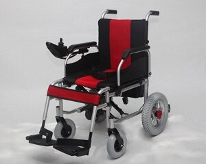 Кресло-коляска Мега-Оптим PR110 A-46 с электроприводом (красно-черная)