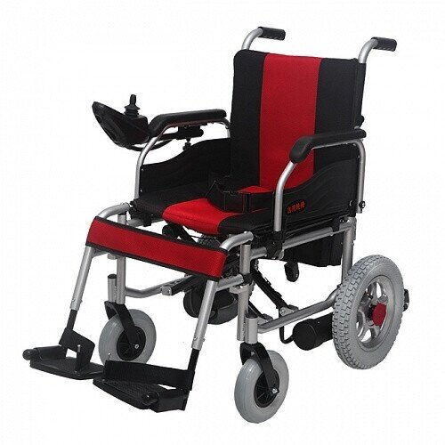 Кресло-коляска Мега-Оптим PR110 A-46 с электроприводом (сине-черная) от компании Арсенал ОПТ - фото 1
