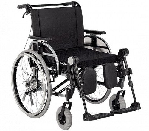 Кресло-коляска Отто Бокк "Старт XXL" 48 см (светло-голубой металлик, прогулочная, колеса пневмо)