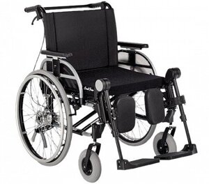 Кресло-коляска Отто Бокк "Старт XXL" 50,5 см (серебристый металлик, комнатная, колеса литые)