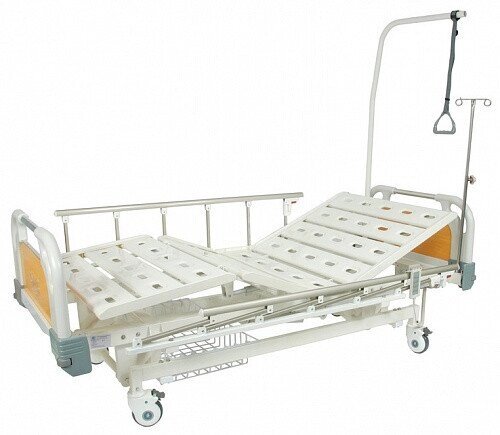 Кровать с электроприводом Belberg 6-66АH, 3 функц. с ростоматом+с выдв. ложем ПЛАСТИК (без матраса+столик) от компании Арсенал ОПТ - фото 1