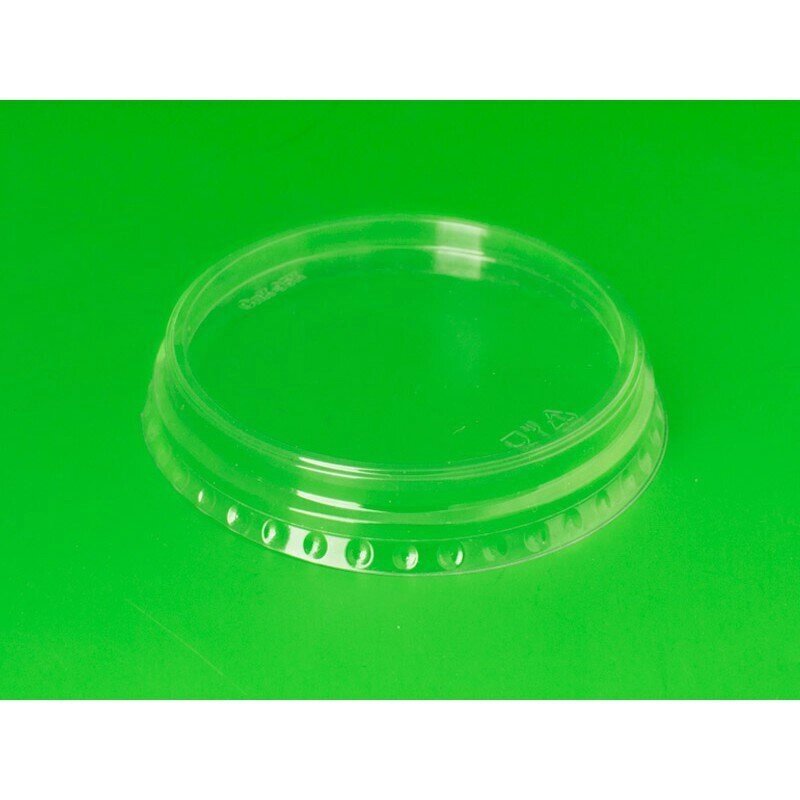 Крышка для стакана Стиролпласт пластиковая прозрачная 95 мм 50 штук в упаковке от компании Арсенал ОПТ - фото 1