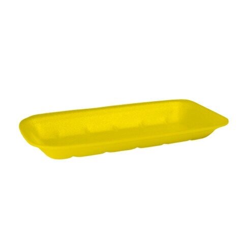 Лотки/подложки из вспененного полистирола для ручной упаковки желтые  B-25 225х100х25 Б 900шт/уп от компании Арсенал ОПТ - фото 1