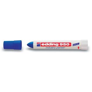 Маркер на основе пигментной мастики Edding E 950 синий (Толщина линии письма 10 мм)