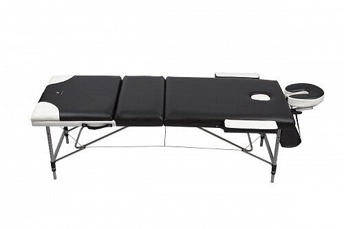Массажный стол трёхсекционный алюминиевый Casada AL-3-16 BW (чёрно-белый) (CMK-403) от компании Арсенал ОПТ - фото 1