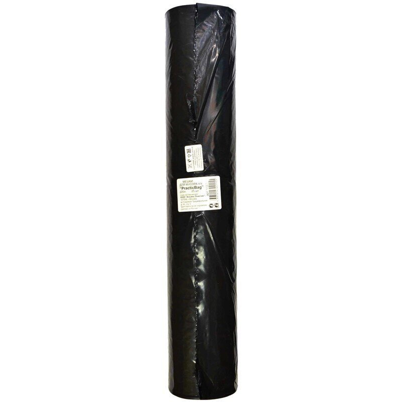 Мешки для мусора на 220 литров Концепция Быта Practic Bag черные (40 мкм, 25 штук в рулоне, 90x140 см) от компании Арсенал ОПТ - фото 1