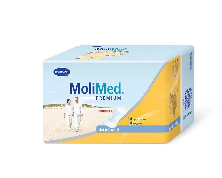 MoliMed Premium midi - МолиМед Премиум миди (1681871) Урологические прокладки, 14 шт. от компании Арсенал ОПТ - фото 1