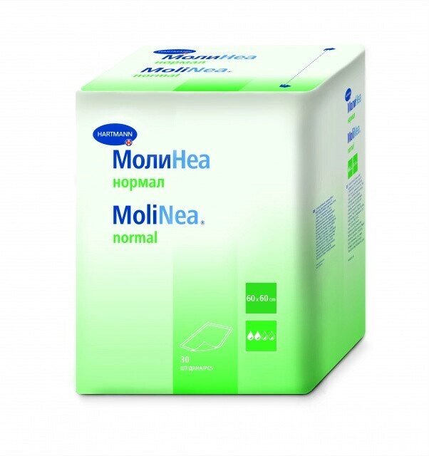 MoliNea normal (1613300) Впитывающие пеленки: размер 60 х 60 см, 80 г/м2, 30 шт. от компании Арсенал ОПТ - фото 1
