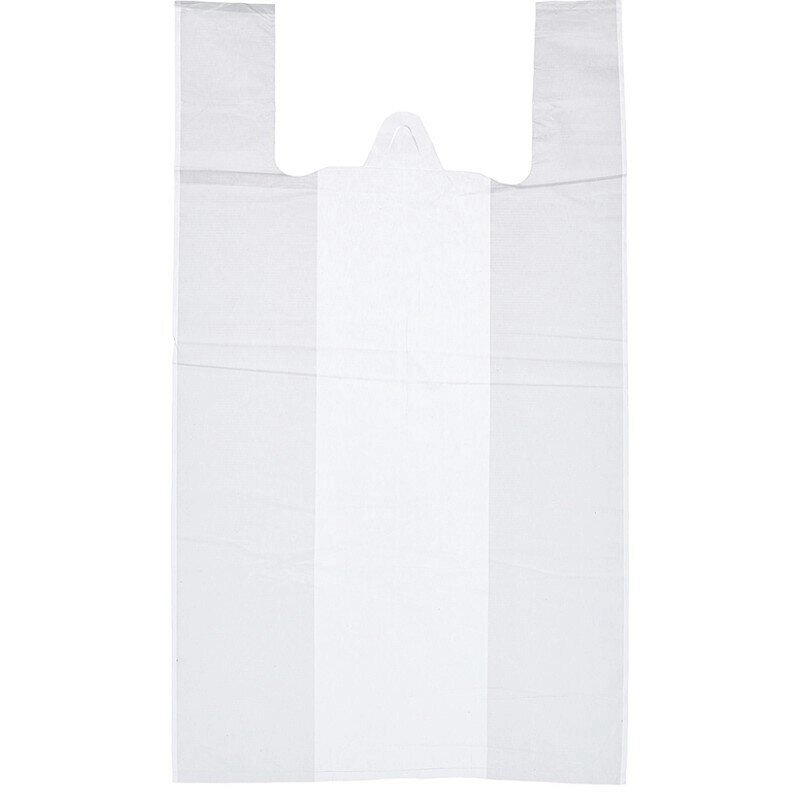 Пакет-майка ПНД белый 15 мкм (30+18х55 см, 100 штук в упаковке) от компании Арсенал ОПТ - фото 1