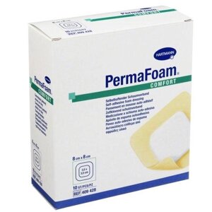 PERMAFOAM comfort (4094085) Самоклеящиеся губчатые повязки 11 х 11 см; 10 шт.