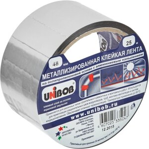 Клейкая лента металлизированная Unibob серая 48 мм x 25 м