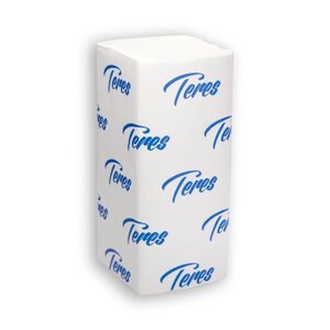 Полотенца бумажные листовые Терес Комфорт Т-0221 V-сложения 2-слойные 20 пачек по 200 листов