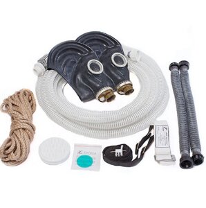 Шланговый дыхательный аппарат бесприводный «Бриз-0302 (ПШ-20С)» маска ШМП + шланг ПВХ - 2 маски