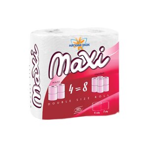 Туалетная бумага Мягкий знак - MAXI белая 2-х сл 4рул х9