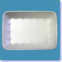 Лоток из вспененного полистирола для ручной упаковки серебро B-25 225х100х25 Б 900шт/уп