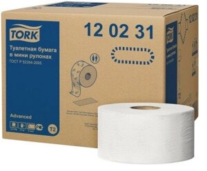 Tork - Advanced 120231 туалетная бумага белая 2-сл 170м х12