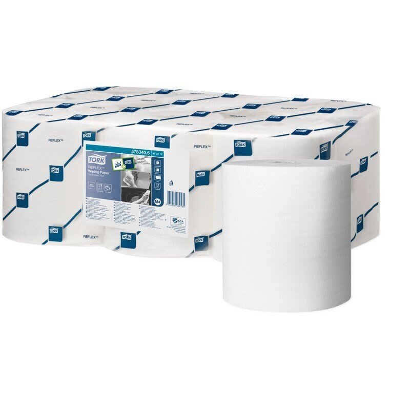 Полотенца бумажные в рулонах Tork Reflex М4 473412 1-слойные 6 рулонов по 114 метров от компании Арсенал ОПТ - фото 1