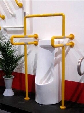 Поручень для санитарно-гигиенических комнат 8807 (диаметр 3,5 см) желтый от компании Арсенал ОПТ - фото 1