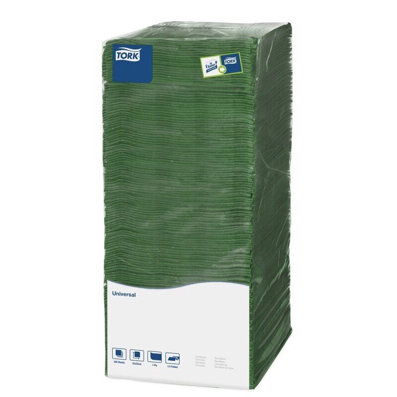 Салфетки бумажные Tork Big Pack 199803/96801 (1-слойные, 25x25 см, зеленые, 500 штук в упаковке) от компании Арсенал ОПТ - фото 1