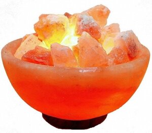 Солевая лампа ваза с камнями 3-5 кг