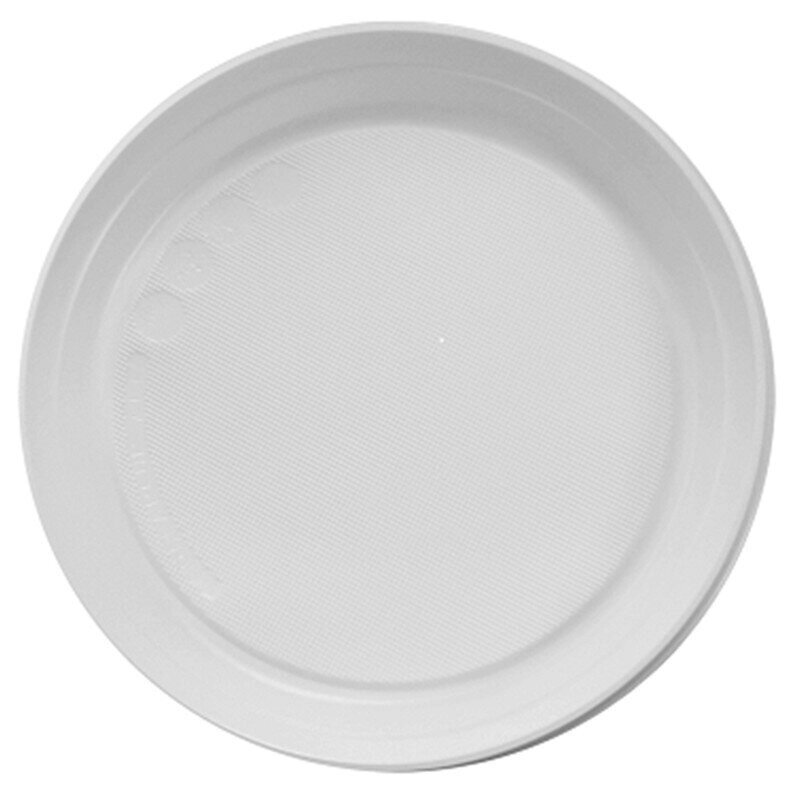 Тарелка одноразовая Huhtamaki пластиковая белая 220 мм 100 штук в упаковке от компании Арсенал ОПТ - фото 1