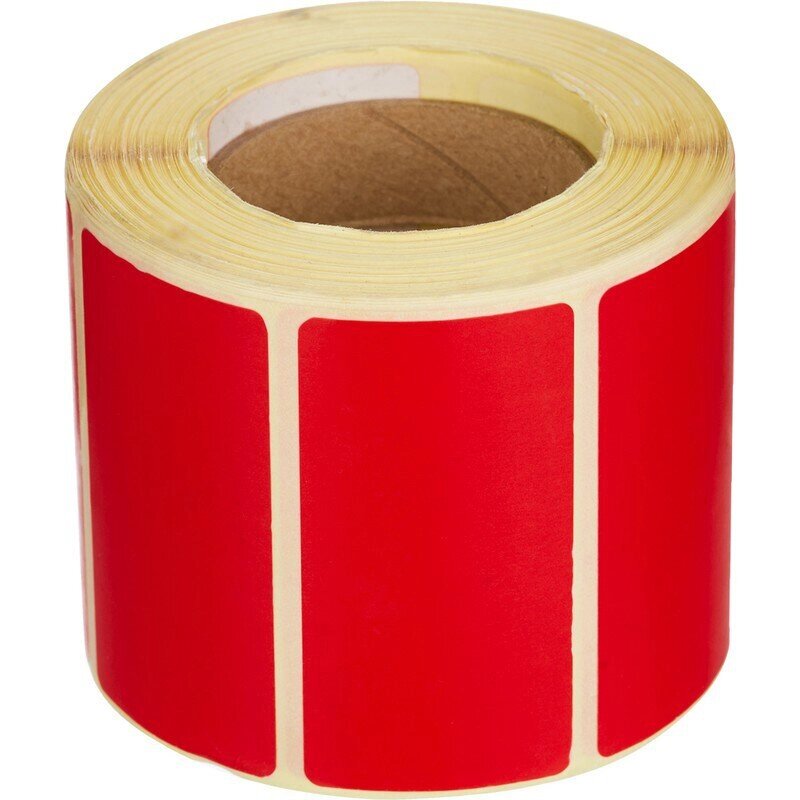 Термоэтикетки 58x30 мм ECO без печати красные (700 штук в рулоне) от компании Арсенал ОПТ - фото 1