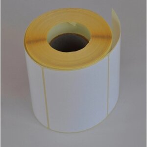 Термотрансферные этикетки бумажные полуглянцевые 100x72 мм (диаметр втулки 76 мм, 500 штук в рулоне)