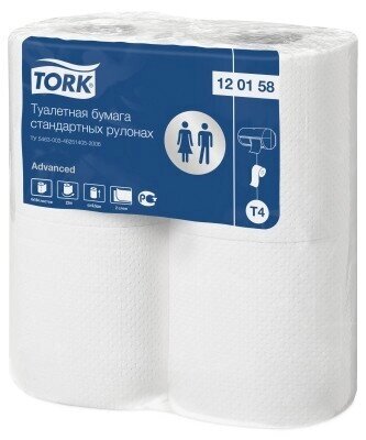 Tork Advanced 120158 белая туалетная бумага 2-сл 23м 4рул х24 от компании Арсенал ОПТ - фото 1