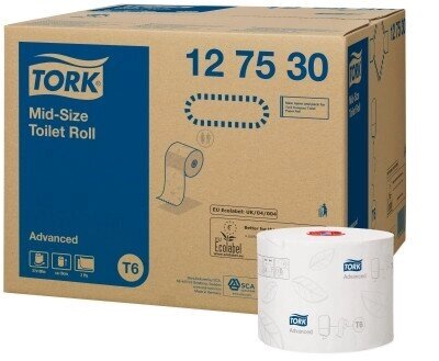 Tork Advanced 127530 туалетная бумага компактный рулон белая 2-сл 100м х27 от компании Арсенал ОПТ - фото 1