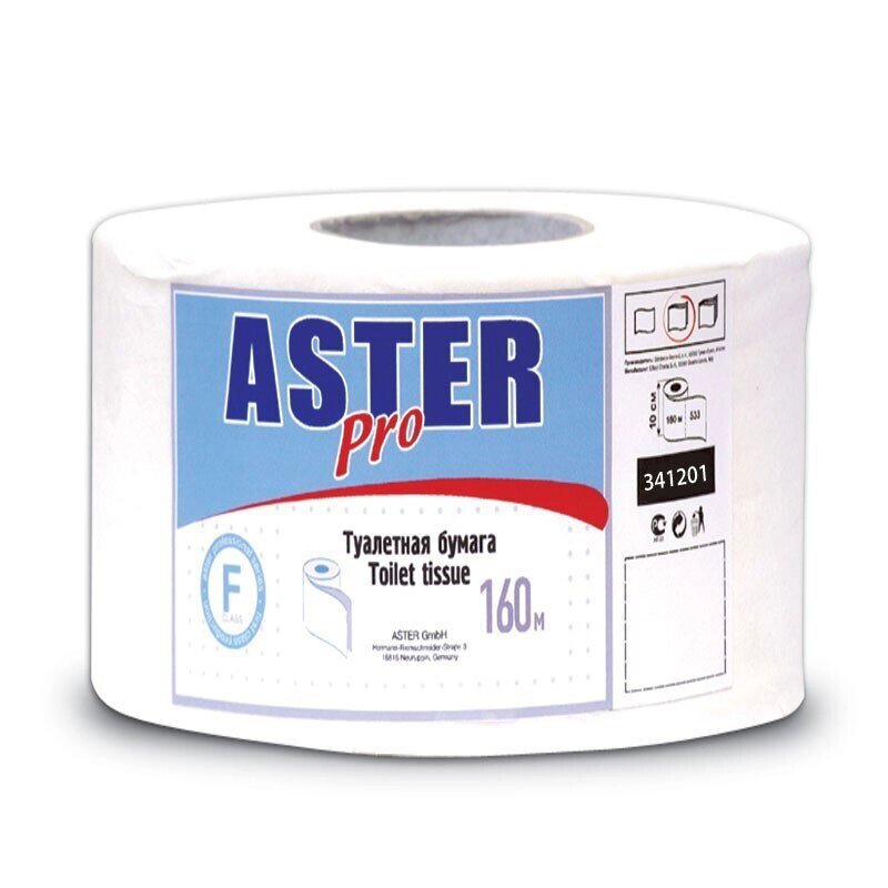Туалетная бумага в рулонах Aster 2-слойная 12 рулонов по 160 метров от компании Арсенал ОПТ - фото 1