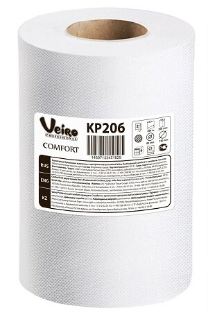 VEIRO Professional Comfort арт КР206 Полотенца с центральной вытяжкой белые в рулонах 2-сл 200м х6 от компании Арсенал ОПТ - фото 1